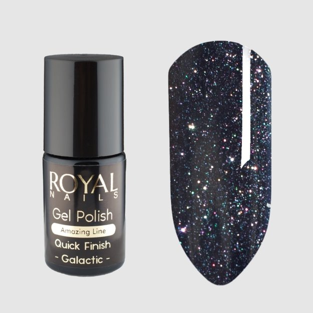 Viršutinis sluoksnis be lipnumo Royal Nails Quick Finish Galactic 5 ml.