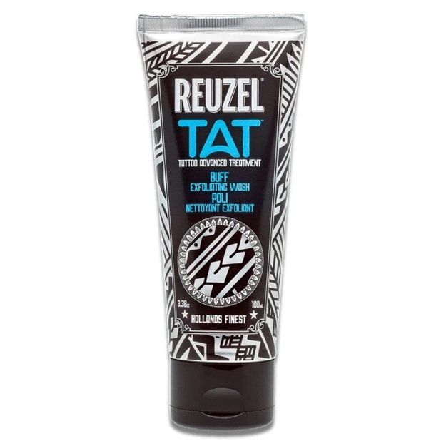 Švelnus šveičiamasis prausiklis tatuiruotėms - Reuzel Buff Exfoliating Wash 100ml