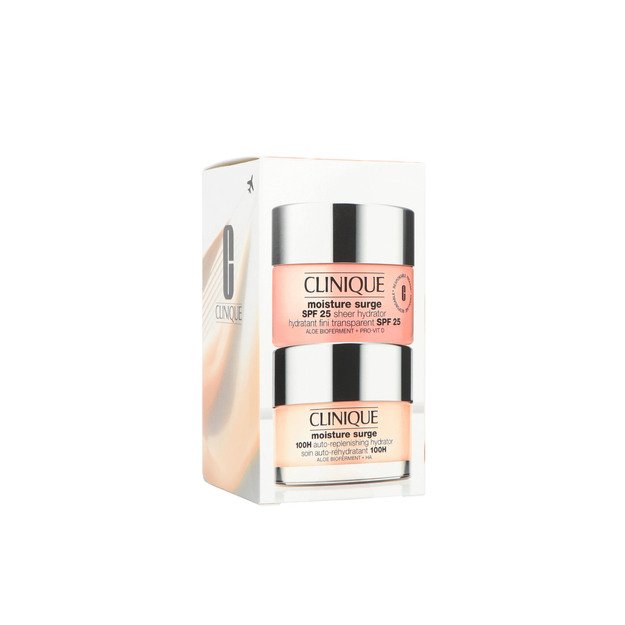 Zestaw Clinique Moisture Surge 100H Auto-Replenishing Hydrator 50ml + SPF25 Sheer Hydrator 50ml
