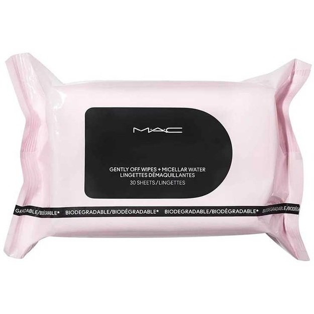 Švelnios micelinės servetėlės makiažo pašalinimui - MAC Bio Gently Off Wipes Mini (30s)
