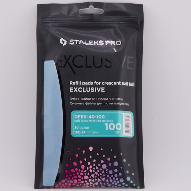 STALEKS PRO Exlusive klijuojami dildės abrazyvai laivelio formos pagrindui 240gr, 30vnt (DFEX-40-240)
