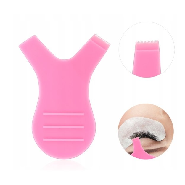 Plastikinis aplikatorius blakstienoms laminuoti ir pakelti - Lash Lift Comb Pink