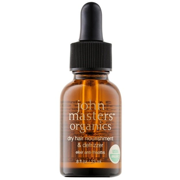 Ekologiškas aliejus sausų plaukų maitinimui ir glotninimui - John Masters Organics Dry Hair Nourishment & Defrizzer 23ml