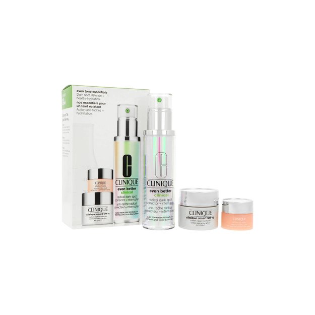 Zestaw Clinique Even Tone Essentials Even Better Clinical Radical Dark Spot Corrector + Interrupter 50ml + Smart Broad Spectrum Spf15 15ml + All About Eyes 5ml