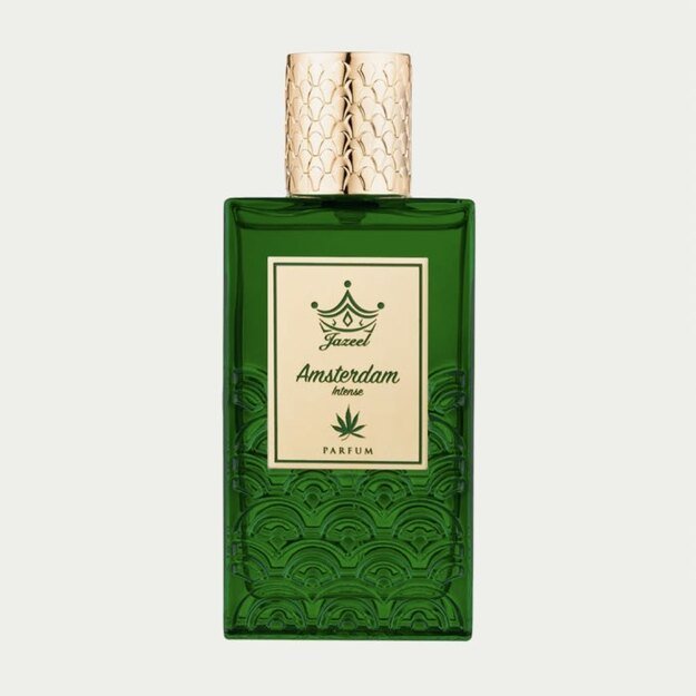 Aromatinis žalias unisex kvapas su kanapėmis - Jazeel Amsterdam Intense EDP 100ml