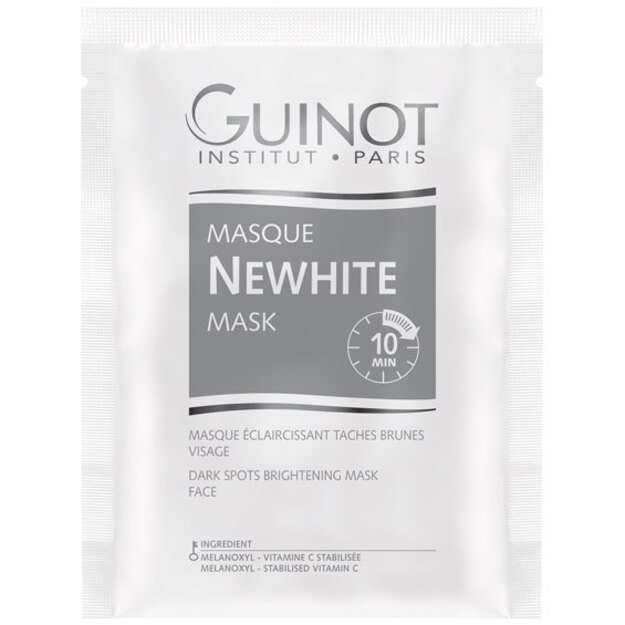 intensyviai skaistinanti kaukė su Melanoxyl ir stabilizuotu vitaminu C - Guinot Newhite Mask 7x40g