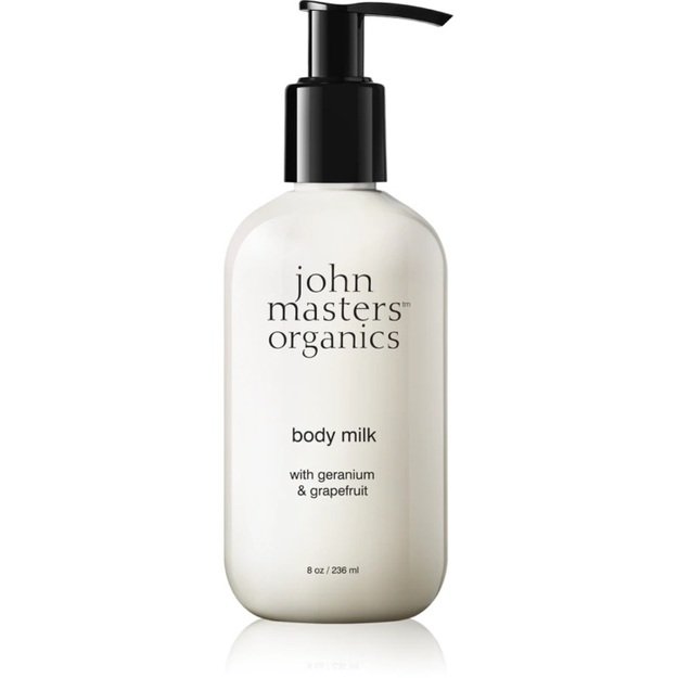 Ekologiškas kūno pienelis su geraniumu ir greipfrutu - John Masters Organics Geranium & Grapefruit Body Milk 236ml