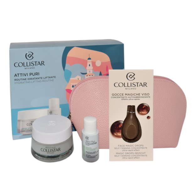 Zestaw Collistar Facial Lotion 15ml + Volumizing Face Cream 50ml + Cosmetics Bag