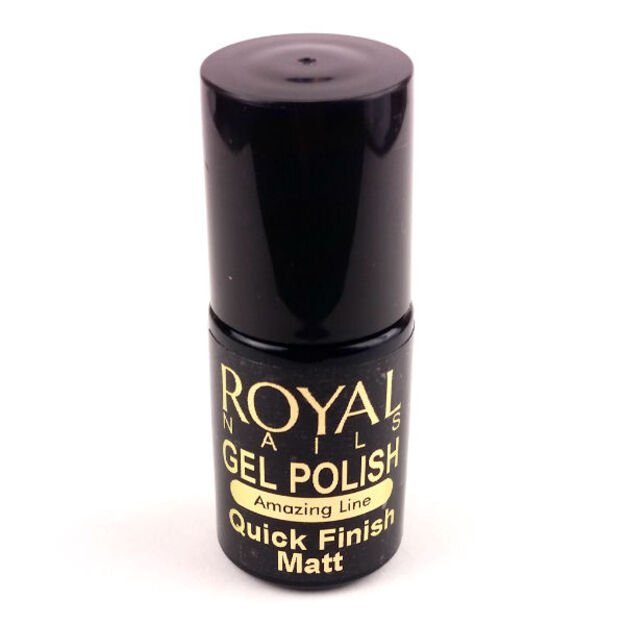 Matinis viršutinis sluoksnis "Royal Nails Quick Finish Matt" 5 ml.