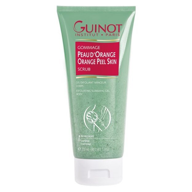 Kūno šveitiklis su kofeinu ir augaliniais ekstraktais - Guinot Orange Peel Skin Scrub 200ml