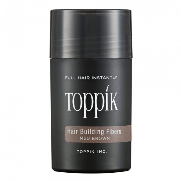 Toppik plaukų pudra Medium Brown - Toppik Hair Building Fibers Regular Medium Brown 12g