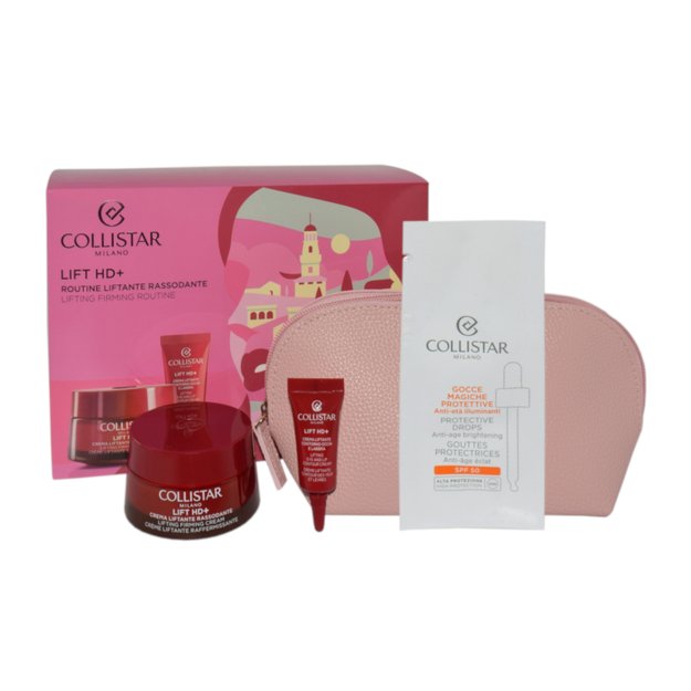 Zestaw Collistar Firming Lifting Cream 50ml + Lifting Eye And Lip Contour Cream 15ml + Protective Magic Drops Sachet + Cosmetics Bag