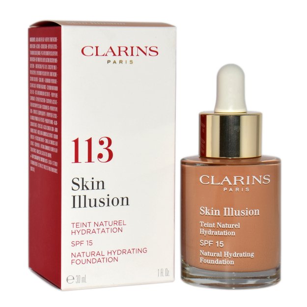 Clarins Skin Illusion Natural Hydrating Foundation Spf 15 113 Chestnut 30ml
