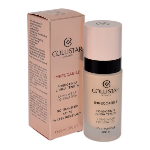Collistar Impeccabile Long Wear Foundation Spf 15 1N - Ivory 30ml