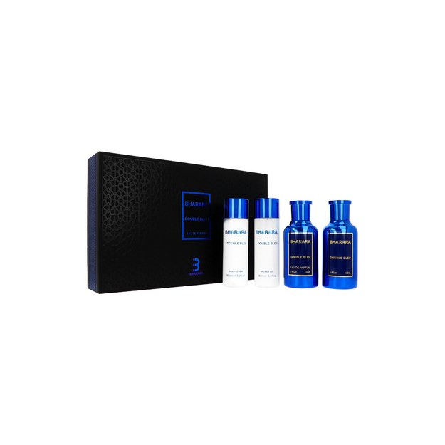 Zestaw Bharara Double Bleu Edp 100ml + After Shave 100ml + Body Lotion 150ml + Shower Gel 150ml