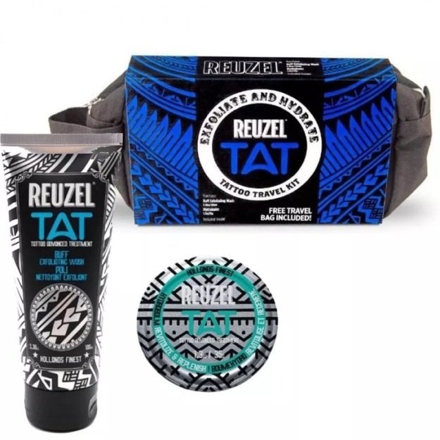 Tatuiruočių priežiūros rinkinys kelionėms - Reuzel TAT Exfoliate & Hydrate Duo Travel Kit