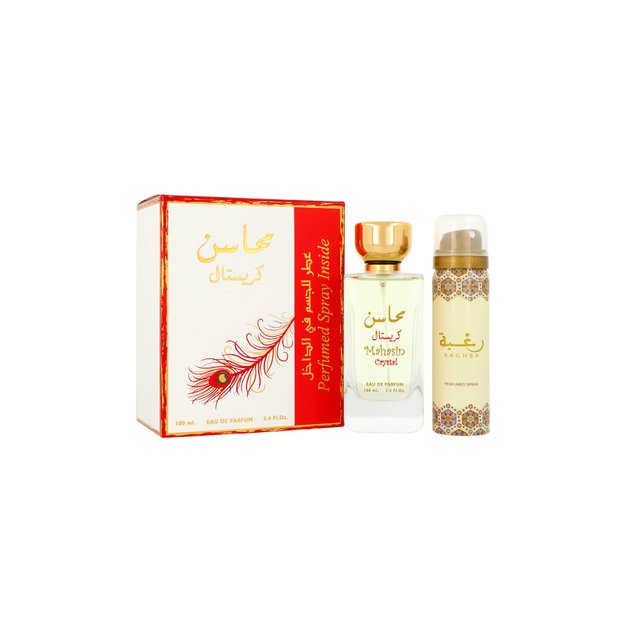 Zestaw Lattafa Mahasin Crystal Edp 100ml + Deodorant 50ml