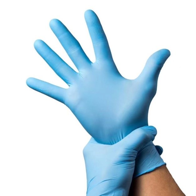 M dydžio mėlynos nitrilinės pirštinės 100 vienetų Medasept Pride PF 7-8 M 1