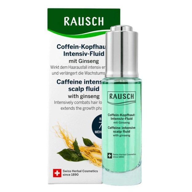 Skystis nuo plaukų slinkimo - Rausch Ginseng Caffeine Intensive Fluid 30ml