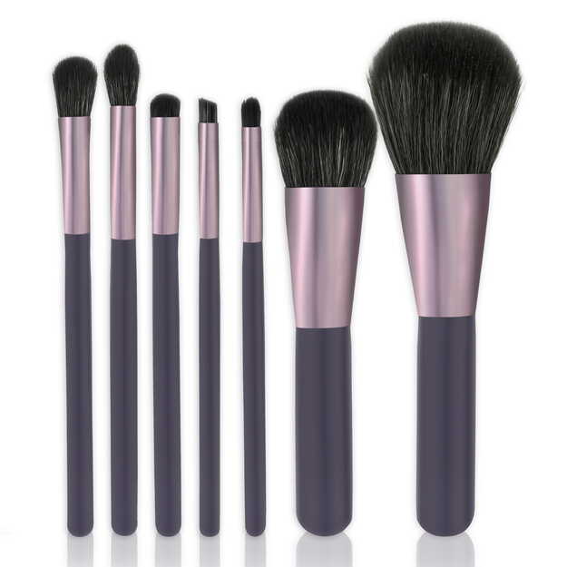 7 makiažo teptukų rinkinys tūboje „Violet“ 1