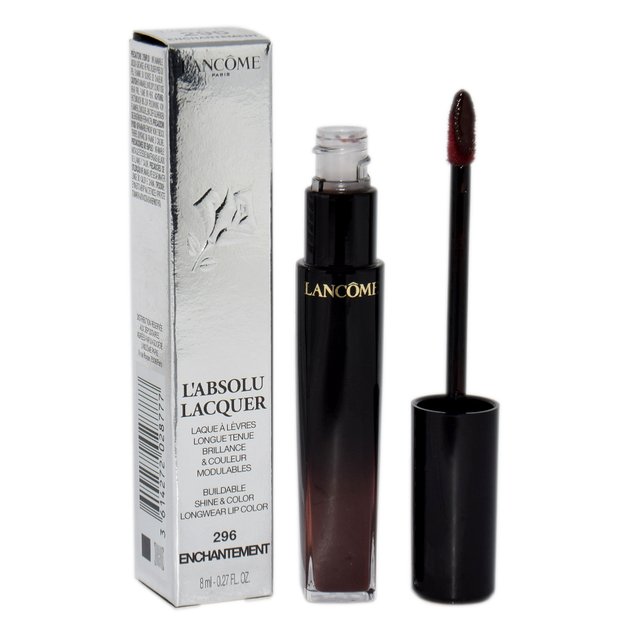 Lancome L`Absolu Lacquer Buildable Shine & Color Longwear Lip Color 296 Enchantement