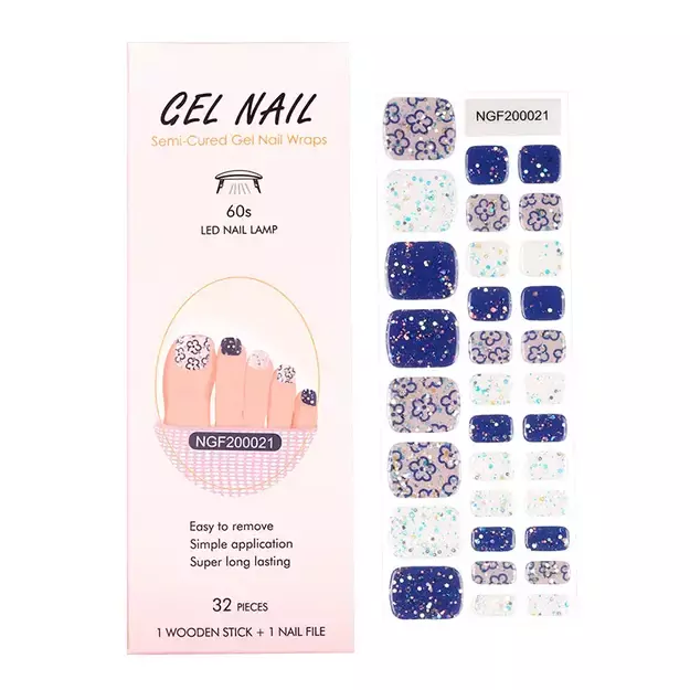 Geliniai lipdukai pėdų nagams Confetti Nails