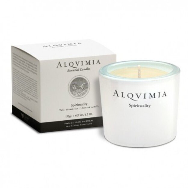 Aromatinė žvakė su eteriniais aliejais - Alqvimia Spirituality Essential Candle 175g 
