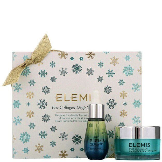 Veido priemonių rinkinys – Elemis Pro-Collagen Deep Sea Duo Set (Oil 15ml, Cream 30ml, Gift Box)
