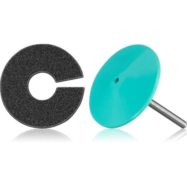 Plastikinis pedikiūro diskas Pododisc STALEKS PRO Expert L su keičiamu 180 grit šlifavimo disku (5 vnt., 25 mm) SPDset-25