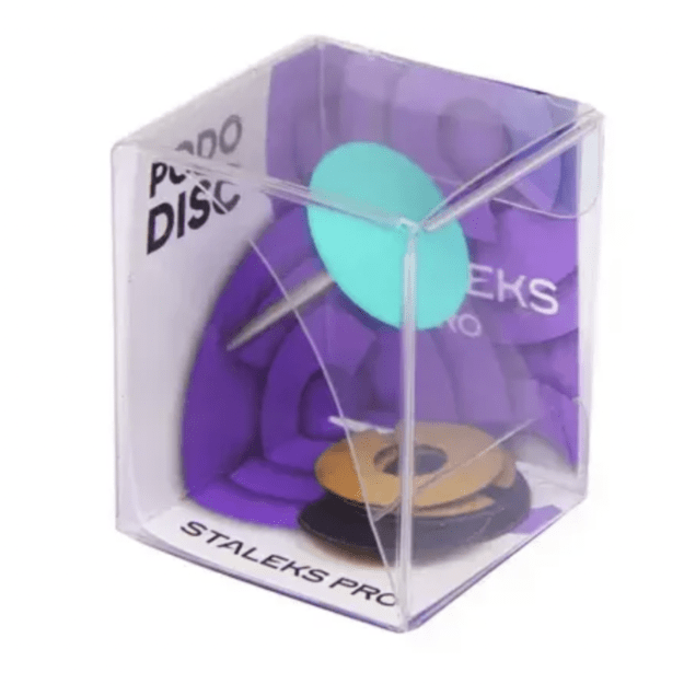Plastikinis pedikiūro diskas Pododisc STALEKS PRO Expert L su keičiamu 180 grit šlifavimo disku (5 vnt., 25 mm) SPDset-25 1