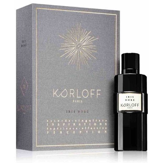 Unisex nišiniai kvepalai su irisų, citrusų ir medienos natomis - Korloff Iris Dore Eau De Parfum 100ml