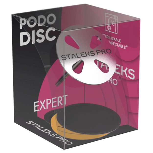 Staleks pro PODODISC bazė L 25 mm + 180 grit šlifavimo lipdukai, 5 vnt.