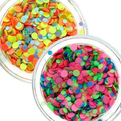 Konfeti mix nagų dekoracijos įvairių spalvų