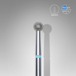 Deimantinis antgalis frezai nagams “rutulys” Staleks, mėlynas, diametras 3.5 mm