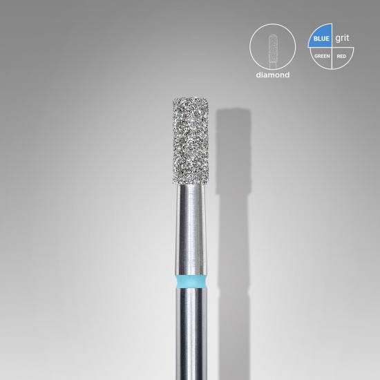 Deimantinis antgalis frezai Staleks "cilindras", mėlynas, galvutės skersmuo 2,5 mm/ darbinė dalis 6 mm