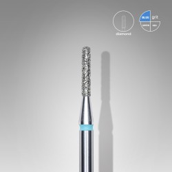 Deimantinis antgalis frezai Staleks "cilindras", mėlynas, galvutės skersmuo 1,4 mm/ darbinė dalis 8 mm