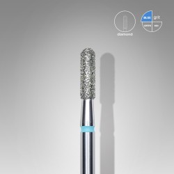 Deimantinis antgalis frezai Staleks "cilindras", mėlynas, galvutės skersmuo 2,3 mm/ darbinė dalis 8 mm